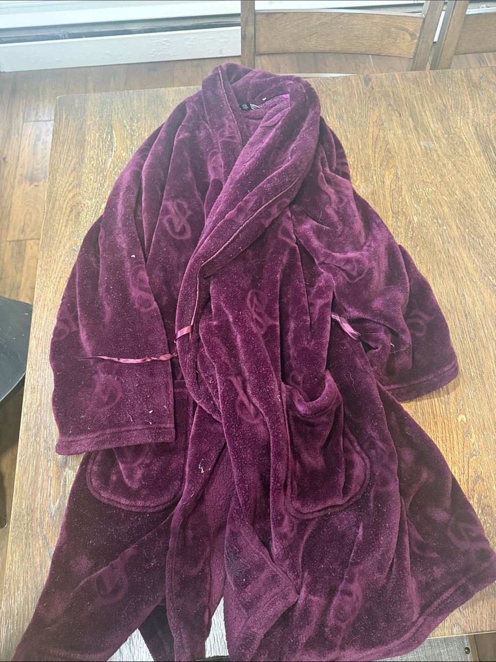 Victoria's Secret Plush Robe in Deep Plum